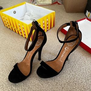 Jeffrey Campbell Burke Black Platform Heels Size 7.5